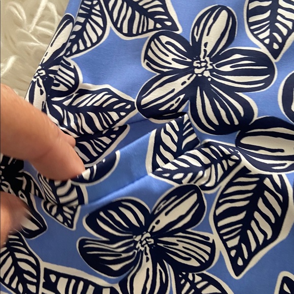 Katherine Way Blue and White Floral Midi Dress size S made in USA - Picture 6 of 8